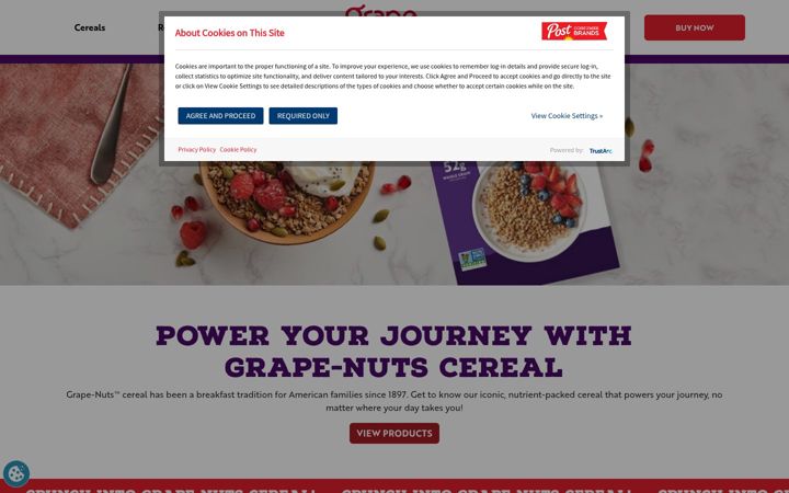 Screenshot of grapenuts.com