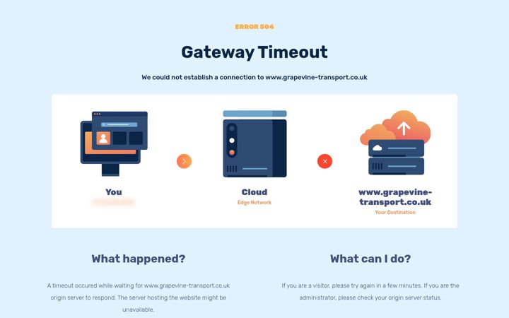 Screenshot of grapevine-transport.co.uk