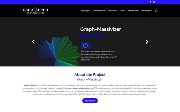 Screenshot of graph-massivizer.eu