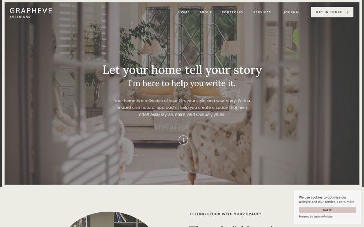 Screenshot of grapheveinteriors.co.uk