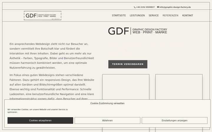 Screenshot of graphic-design-factory.de