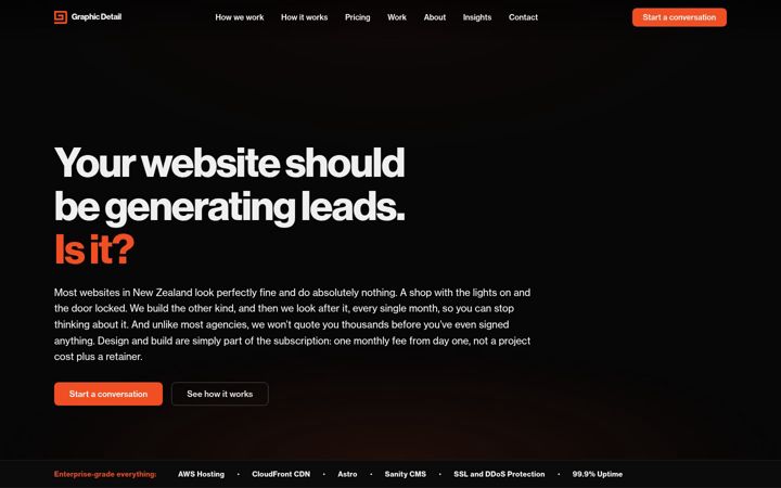 Screenshot of graphicdetail.co.nz