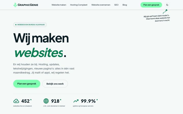 Screenshot of graphicgenie.nl