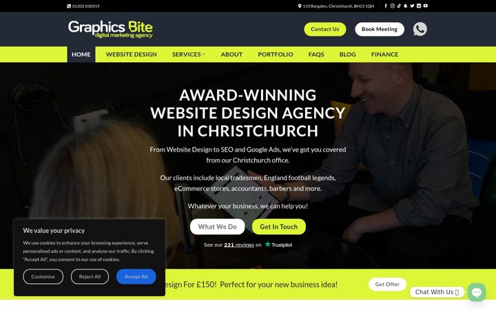 Screenshot of graphicsbite.co.uk