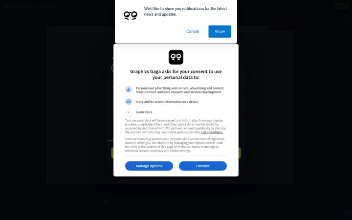 Screenshot of graphicsgaga.com