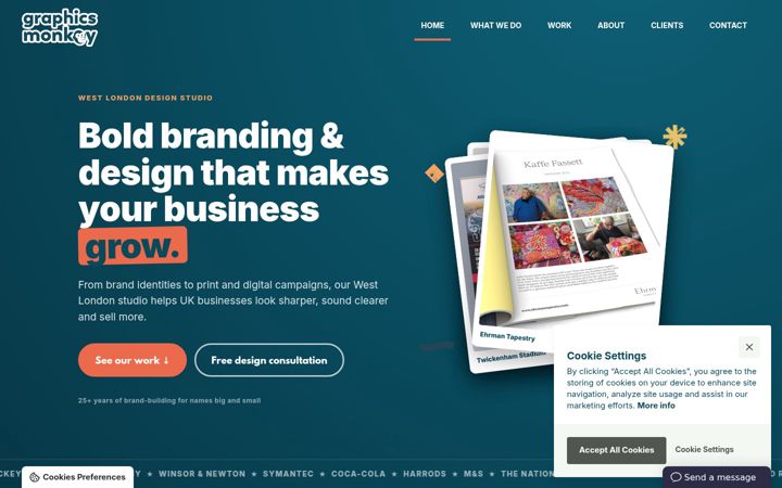 Screenshot of graphicsmonkey.co.uk