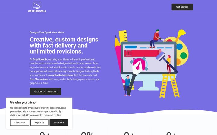Screenshot of graphicsobia.com