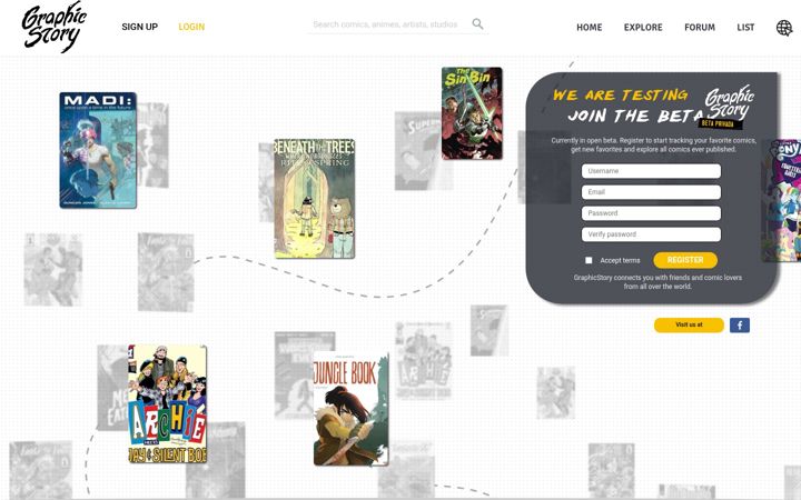 Screenshot of graphicstory.com