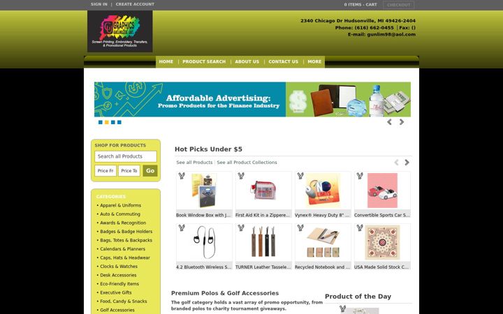 Screenshot of graphicsunlimitedinc.com