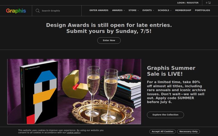 Screenshot of graphis.com