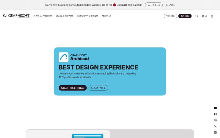 Screenshot of graphisoft.co.uk