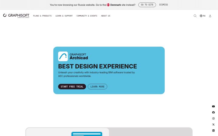 Screenshot of graphisoft.ru