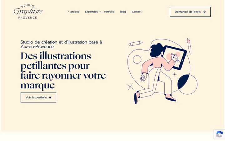 Screenshot of graphiste-provence.com