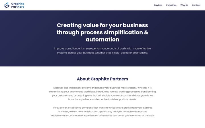 Screenshot of graphite-partners.com