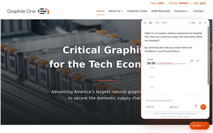 Screenshot of graphiteoneinc.com