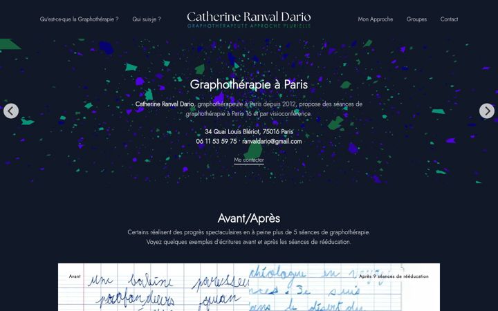 Screenshot of graphotherapeute-paris.fr