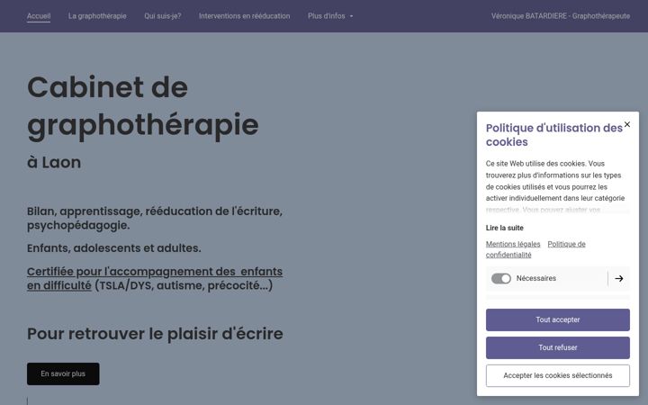 Screenshot of graphotherapie-aisne.com