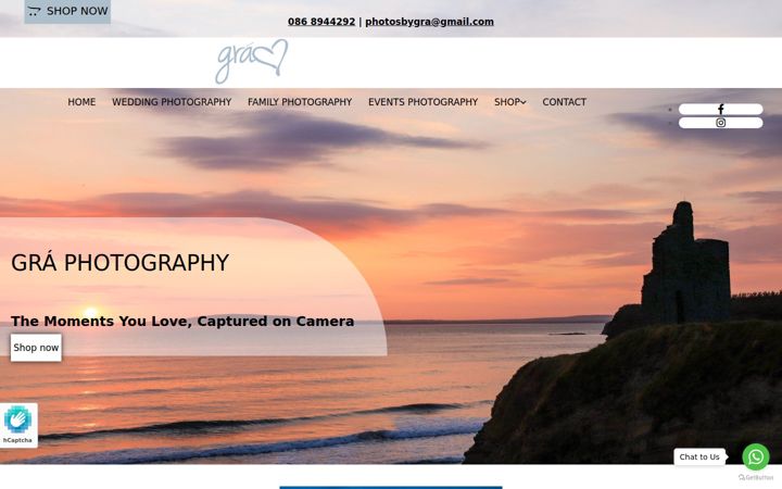 Screenshot of graphotography.ie