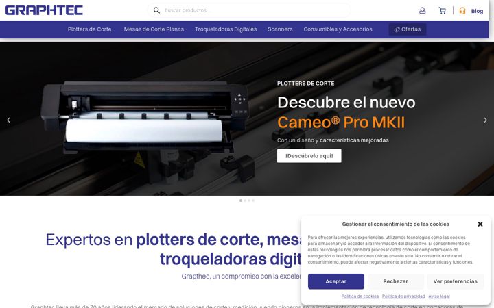 Screenshot of graphtecspain.es