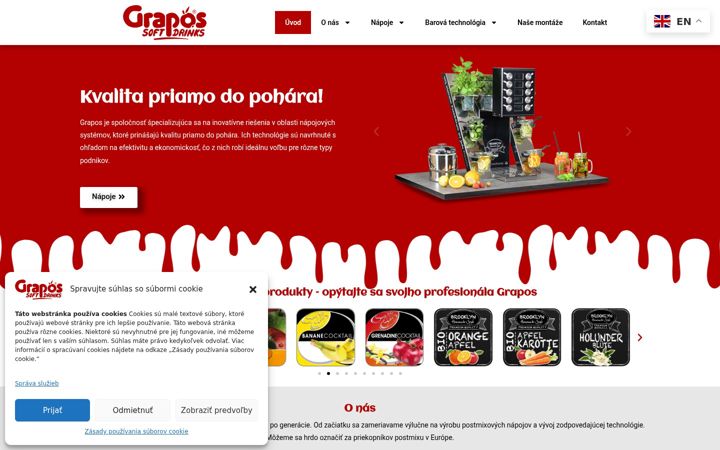 Screenshot of grapos-softdrinks.sk