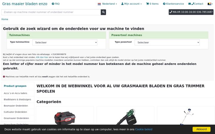 Screenshot of gras-maaier-bladen-enzo.nl