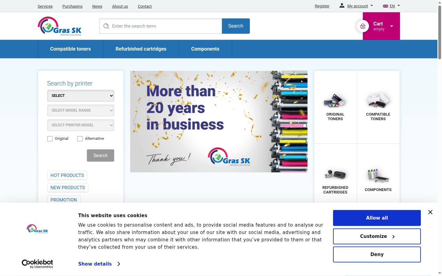 Sutikimo reklamjuostės, rodytos prieš bet kokią sąveiką, ekrano kopija