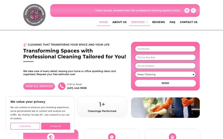 Screenshot of grasicleaningservicesinc.com