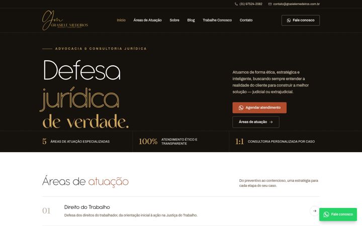 Screenshot of grasielemedeiros.com.br