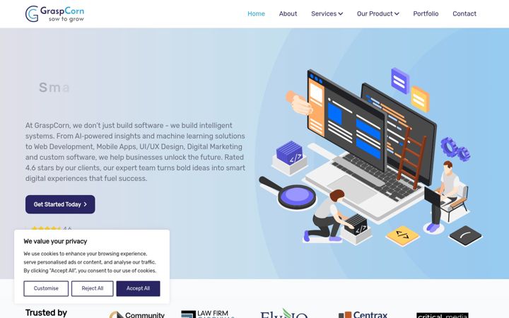 Screenshot of graspcorn.com