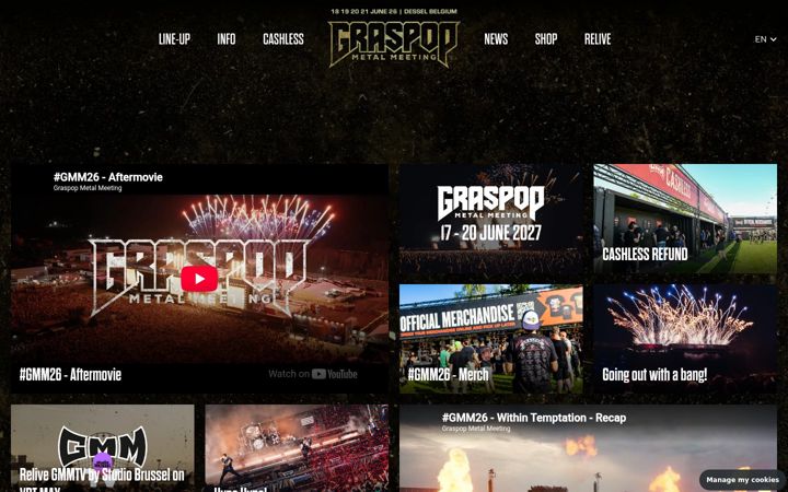 Screenshot of graspop.be
