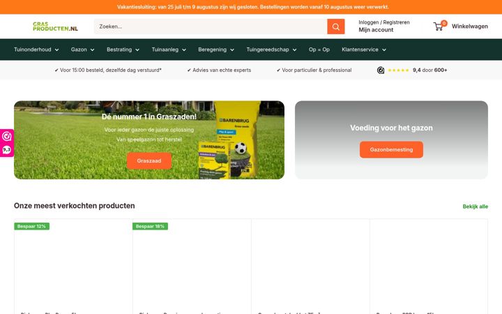 Screenshot of grasproducten.nl