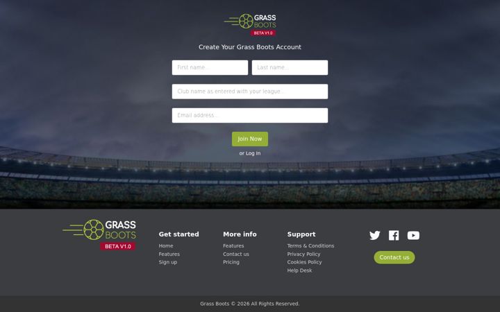 Screenshot of grass-boots.com