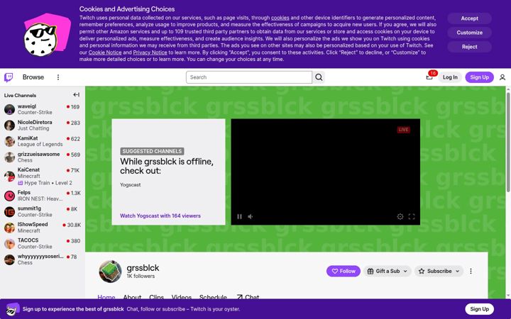 Screenshot of grassblock.co.uk