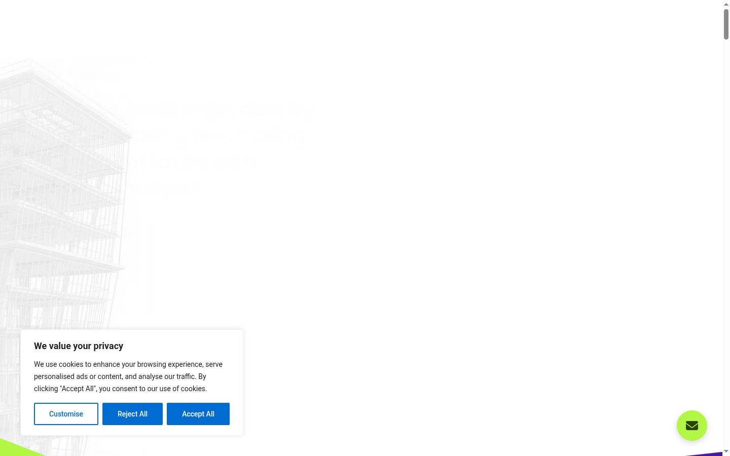 Screenshot des Einwilligungsbanners vor jeglicher Interaktion