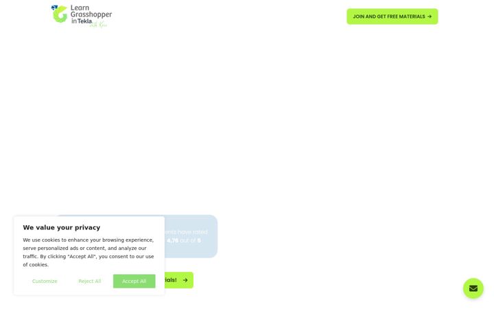 Screenshot of grasshopperintekla.com