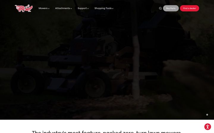 Screenshot of grasshoppermower.com