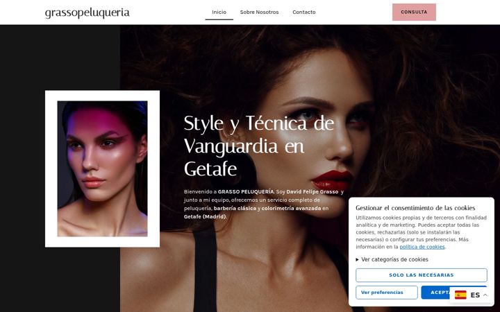 Screenshot of grassopeluqueria.com