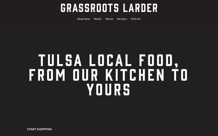 Screenshot of grassrootslarder.com