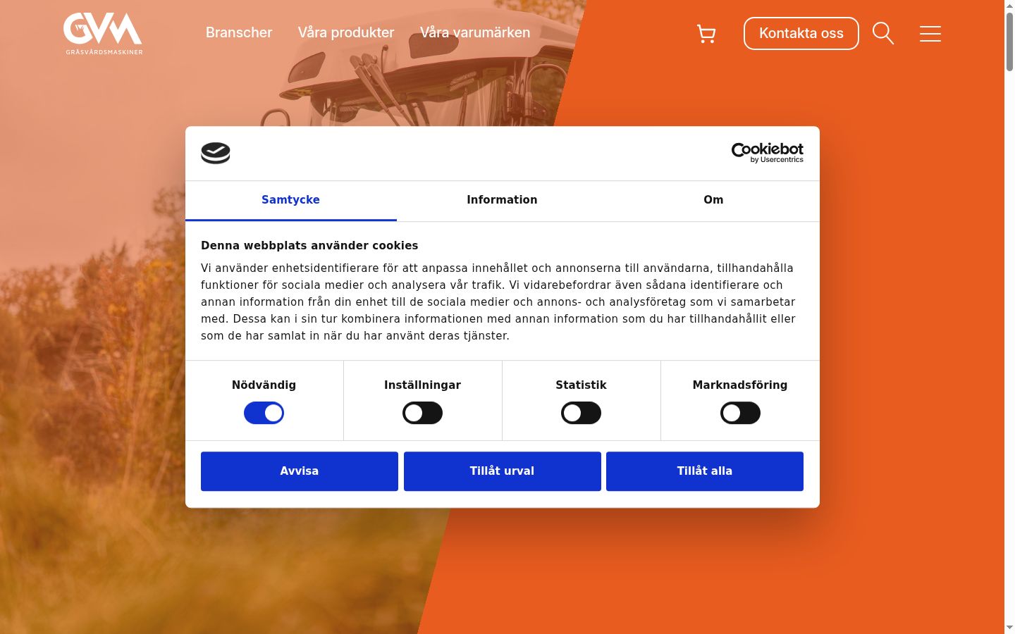 Snímka obrazovky banera súhlasu zobrazeného pred akoukoľvek interakciou