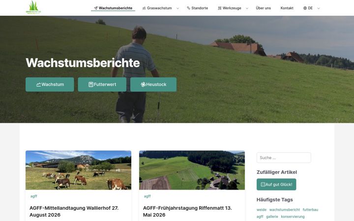 Screenshot of graswachstum.ch