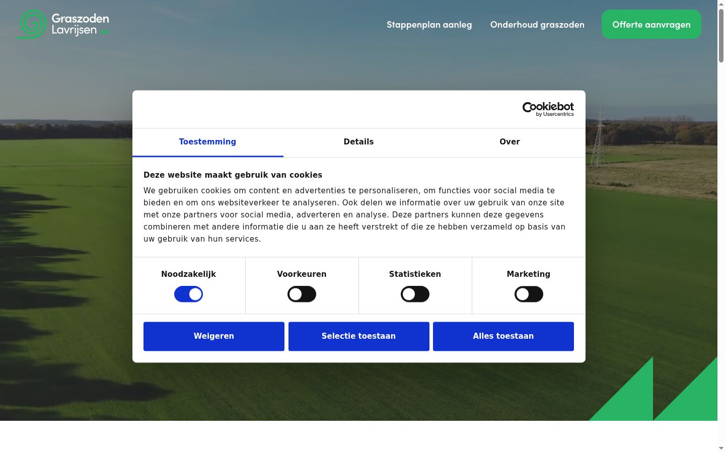 Screenshot tal-banner tal-kunsens muri qabel kwalunkwe interazzjoni