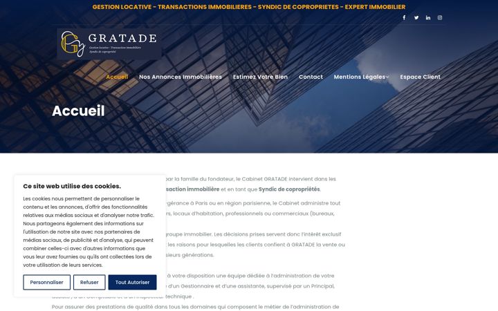 Screenshot of gratade.com