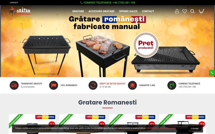 Screenshot of gratar-romanesc.ro