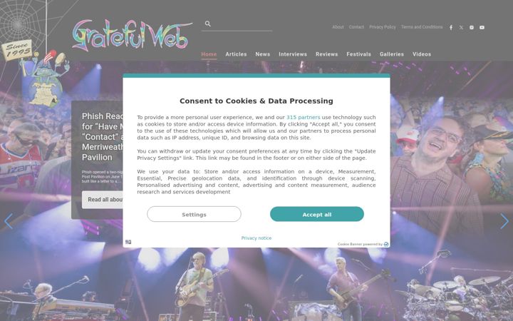 Screenshot of gratefulweb.com