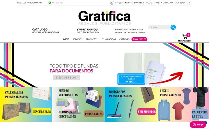 Captura de pantalla de gratifica.es
