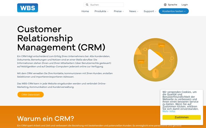 Screenshot of gratis-crm.com