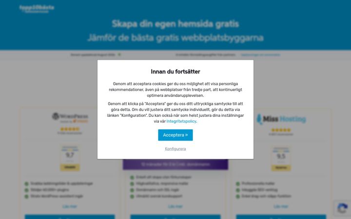 Screenshot of gratis-hemsidebyggare-testvinnare.se