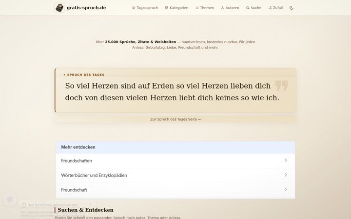 Screenshot of gratis-spruch.de