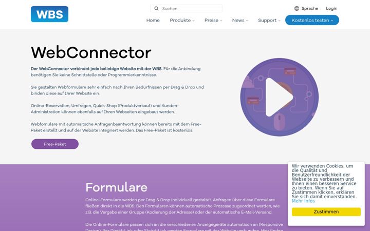 Screenshot of gratis-website-formulare.com