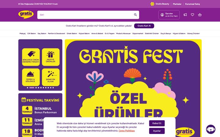 Screenshot of gratis.com
